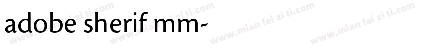 adobe sherif mm字体转换